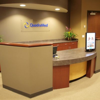 Lake Mary Commercial General Contractor - 2 Level Reception Desk
